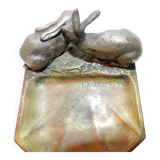 Bronze ashtray signed albert marionnet (1852-1910) art nouveau