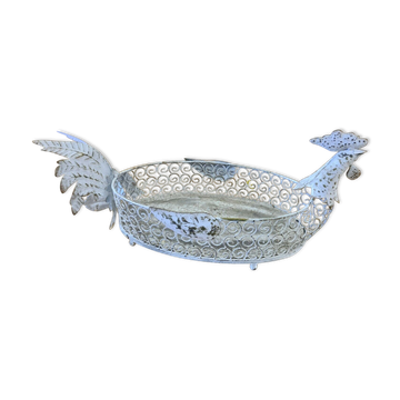 Iron basket with hen