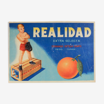 "realidad" poster by caisse doranges (spain 1960 / 65)