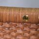 Mid-century bamboo and brass rocking chair and side table from fm, 1950s, set of 2.