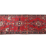 Traditional Red Persian Runner Rug Handwoven Oriental Floral Runner Carpet- 110x300cm