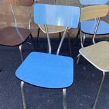 Set of 6 vintage mismatched formica chairs