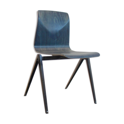 Chaise de salle à manger industrielle empilable bicolore Pagholz Galvanitas S22