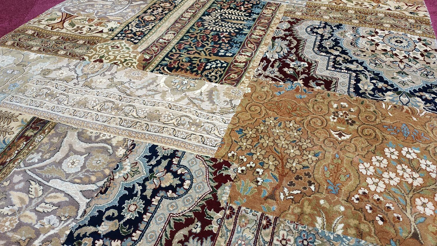 SUBLIME oriental carpet "Punjab" patchwork in wool