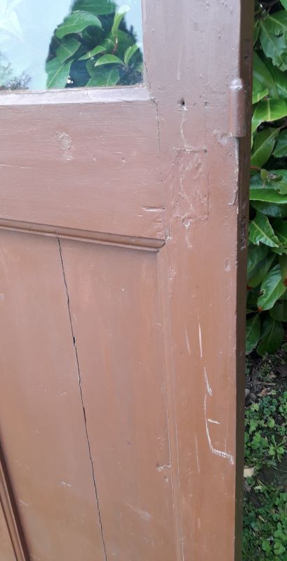 Porte vitrée H186,5xL98,5 de communication moulurée