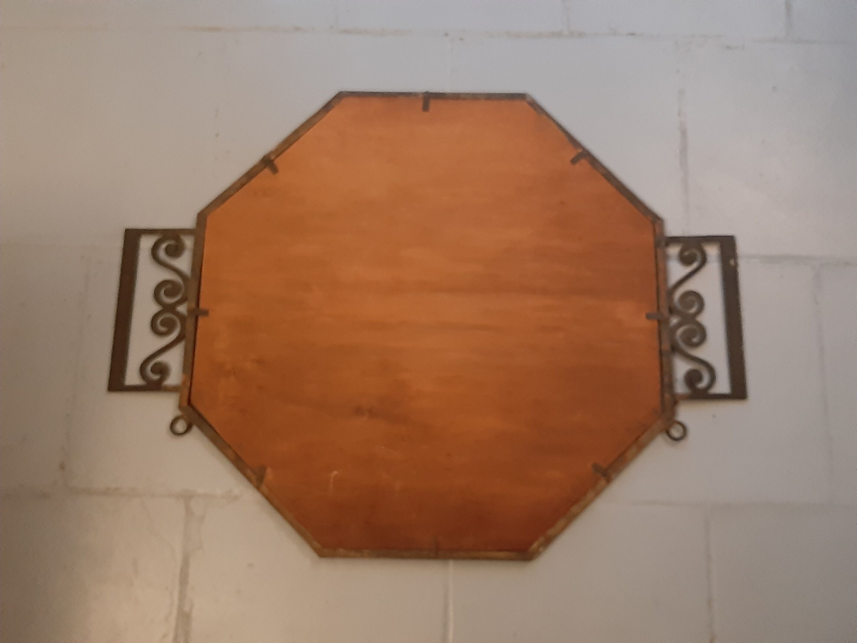 Mirror of courtesy Art Deco wrought iron, 1930