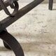 Pair of vintage steel brutalist andirons
