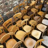 Lot of 50 mismatched bistro chairs french Restaurant THonet curved wood
