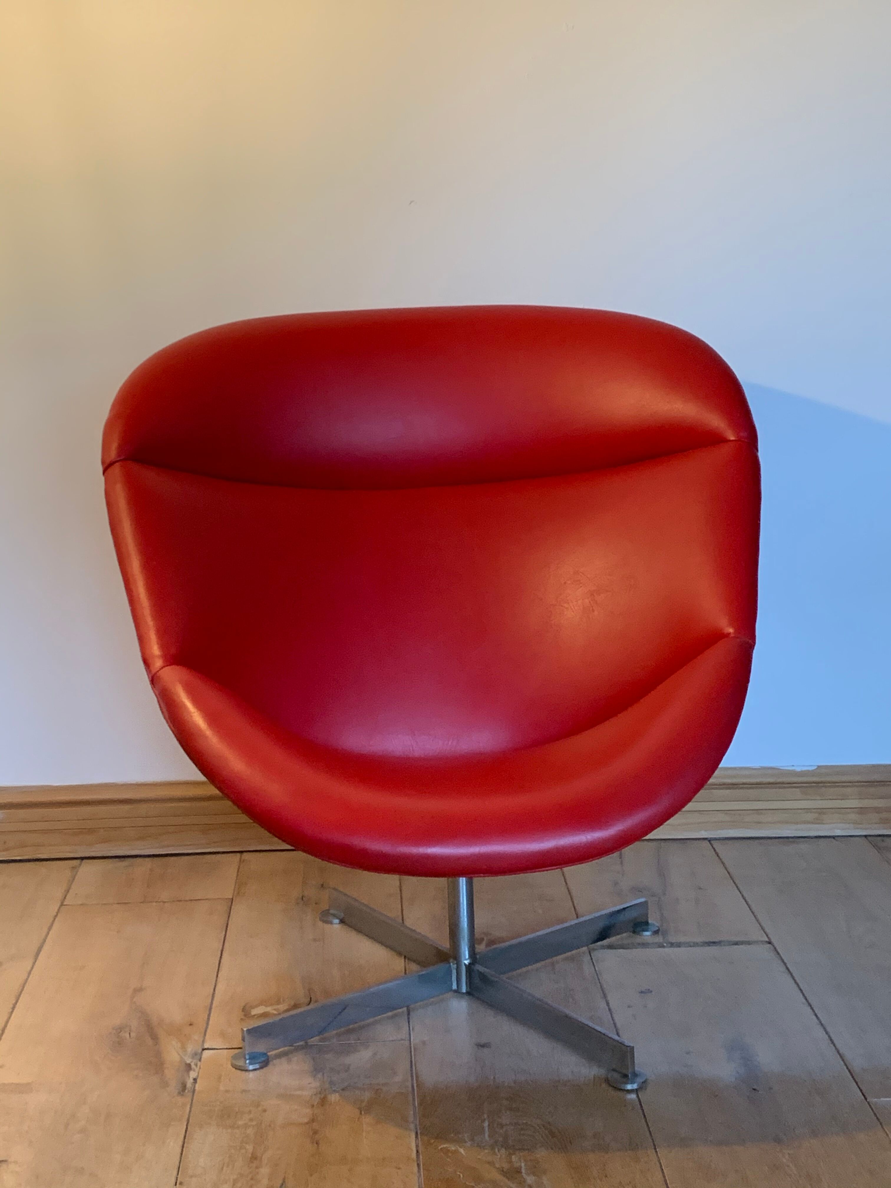 Fauteuil Egg vintage Rohé Noordwolde, années 1960