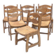Set of 6 Guillerme and Chambron chairs