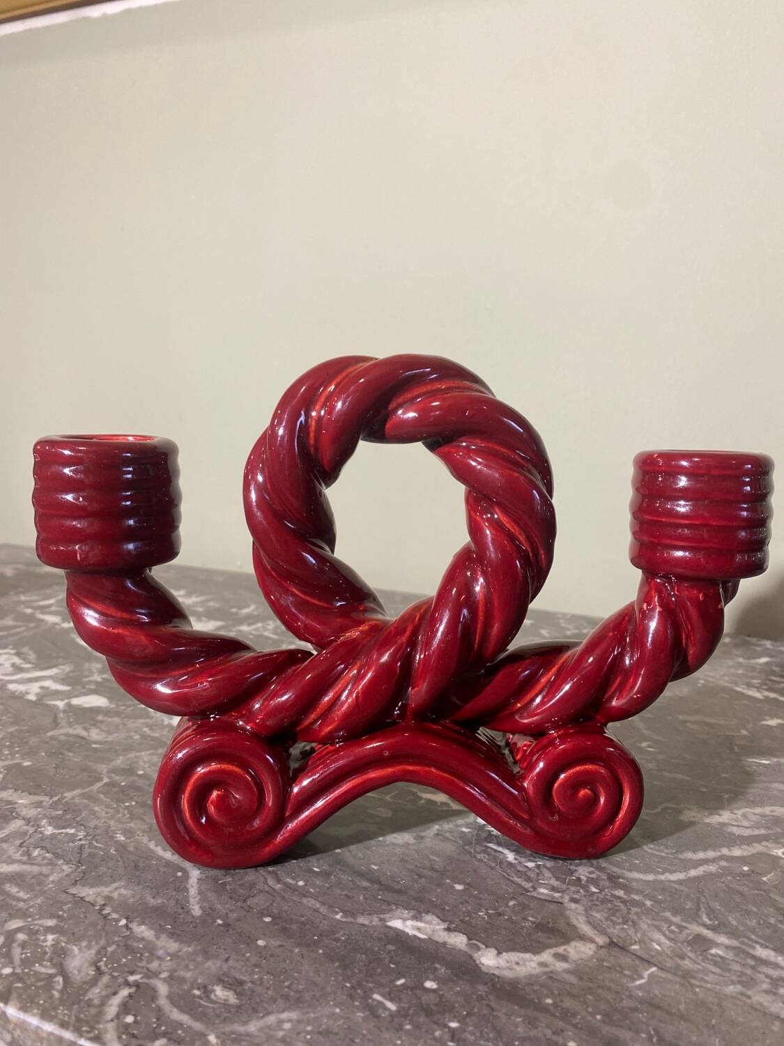 Braided ceramic chandelier