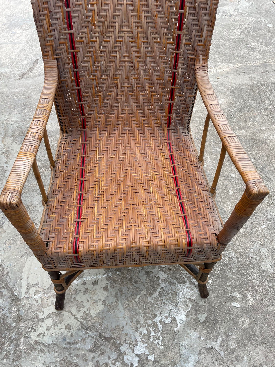 Rattan armchair "A la Girafe"