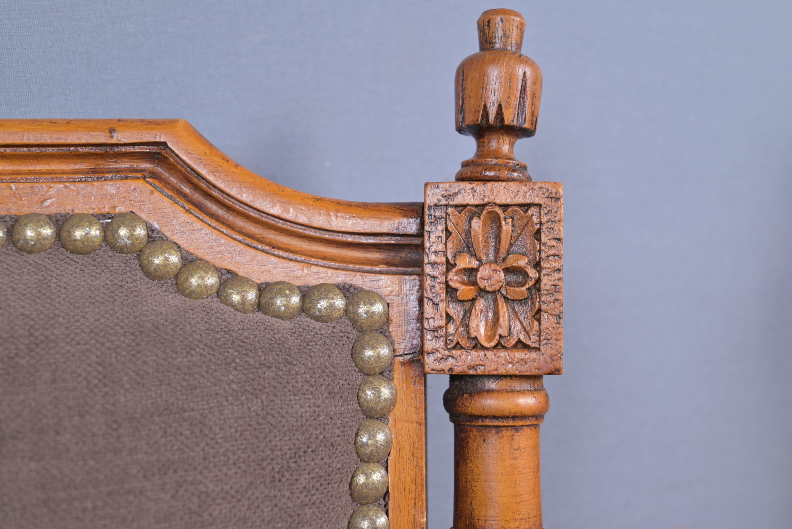 Pair of stained beech armchairs, Louis XVI style – 1950