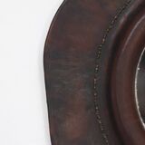 Sculptural Designed Leather Mirror