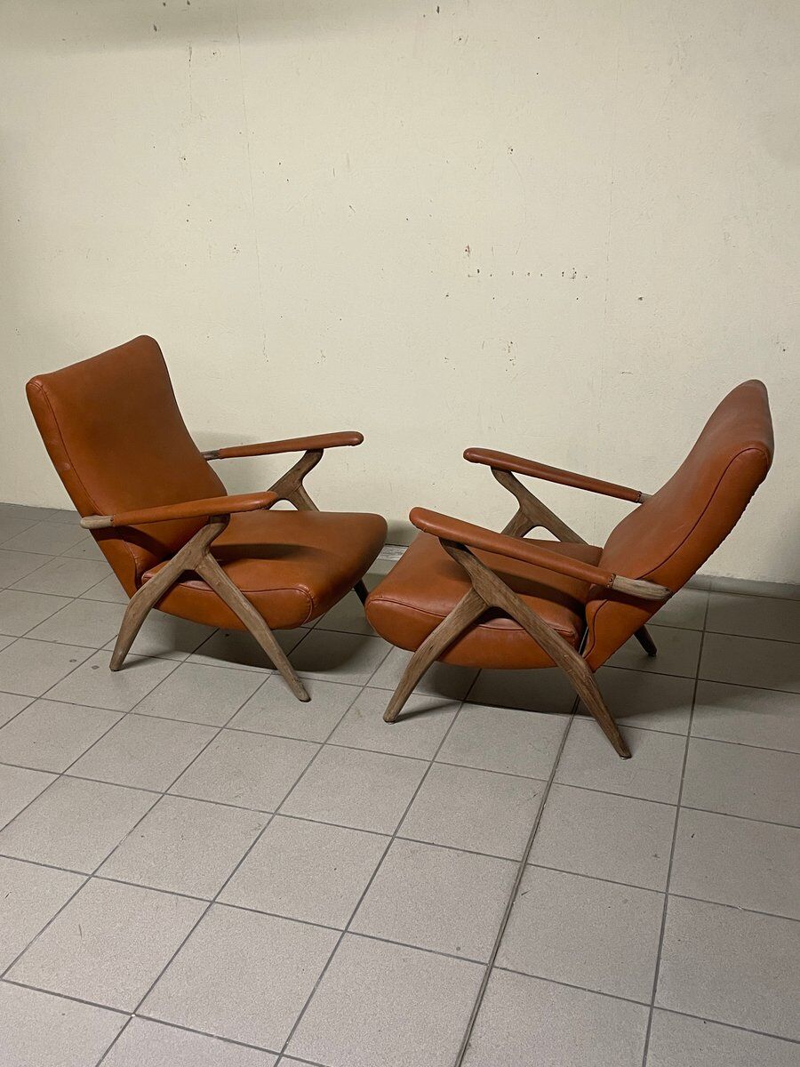 Poltrone in stile di Antonio Gorgone, anni '50, set di 2