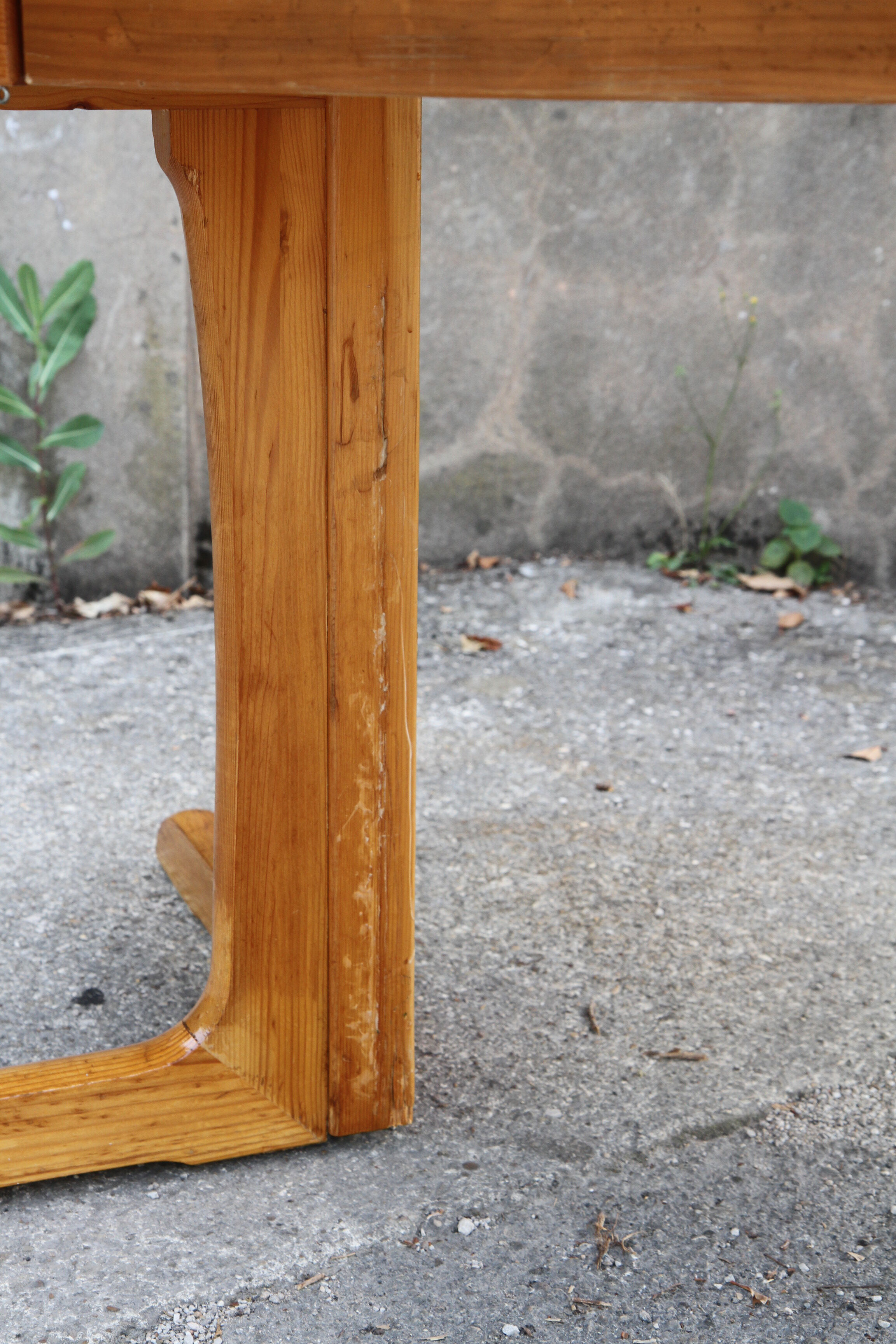 200cm pine expandable dining table