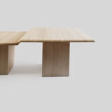 Set of Two vintage travertine side tables
