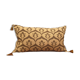 Housse de coussin ottoman style ikat ocre havane, verte olive, 30 x 50 cm