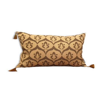 Ottoman cushion cover ikat style havana ocher, olive green, 30 x 50 cm