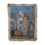Painting by Nagao Usui: "Old Houses"