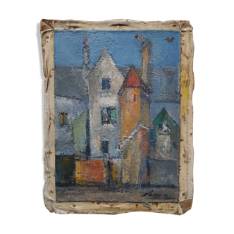 Painting by Nagao Usui: "Old Houses"
