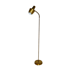 lampadaire articulé en métal et laiton, EWÅ, 1960