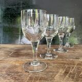 Cut crystal stemmed glasses