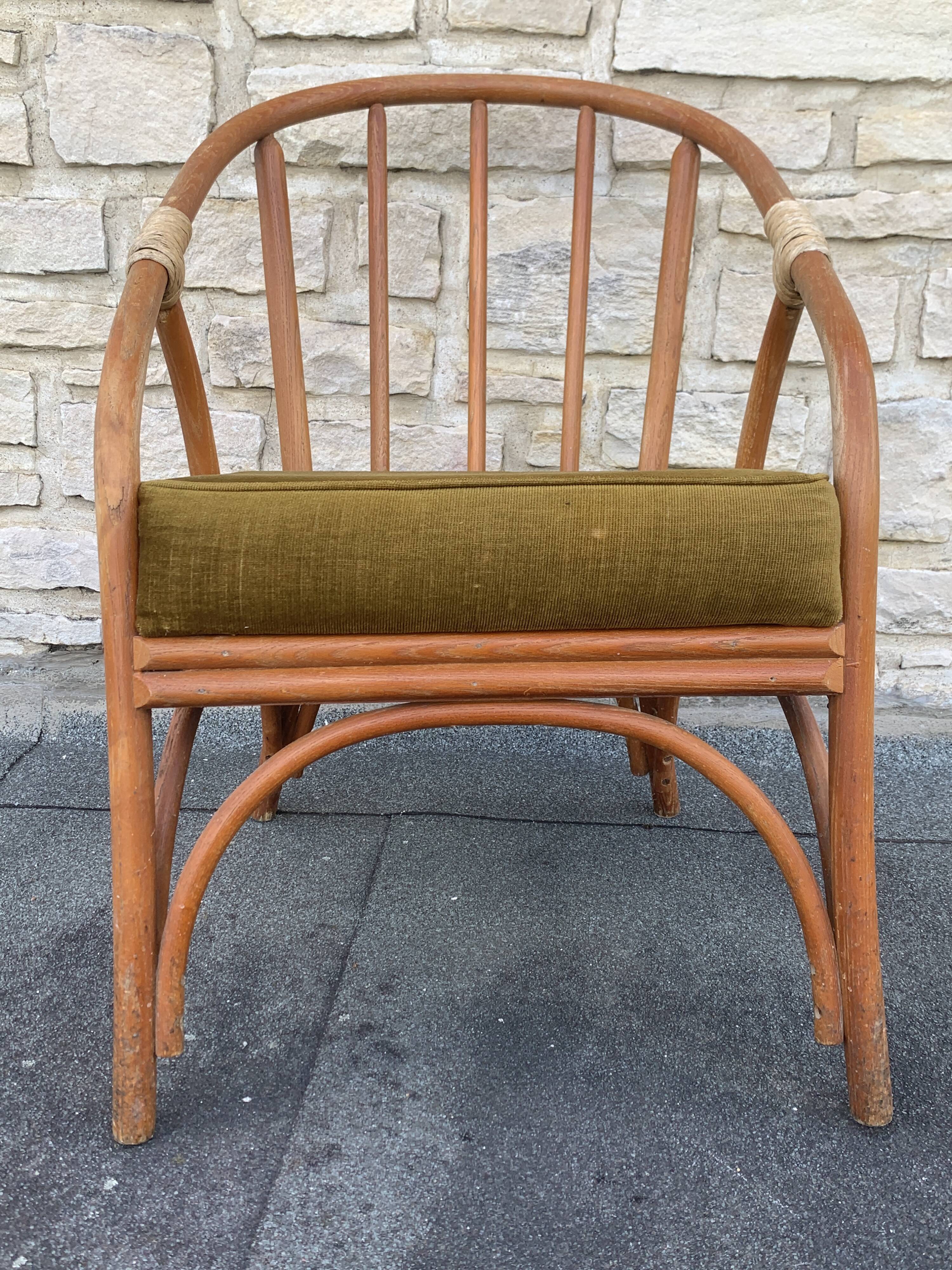 Fauteuil rotin vintage, 1960