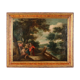 Peinture ancienne scène de guérison '600, huile sur cuivre