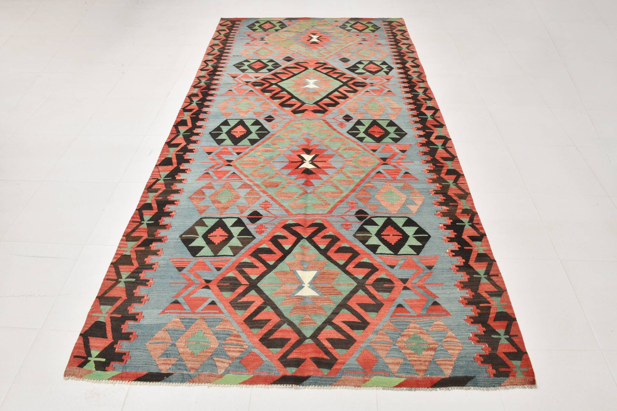 5x10 Geometric Tribal Handmade Vintage Rug, 160x317Cm