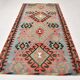 Tapis tribal géométrique vintage fait main 5x10, 160x317 cm