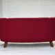 1960s, Danish 2-seater "Banana" sofa, furniture wool, oak wood legs.