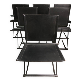 Ensemble de 6 chaises ballerines par Herbert Ohl pour Matteo Grassi 1990
