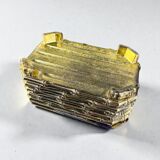 Boîte en faux bambou plaquée argent Maison Baguès, France, années 1960.