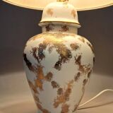 Fine porcelain lamp gilded with gold by Laure Selignac, Paris.