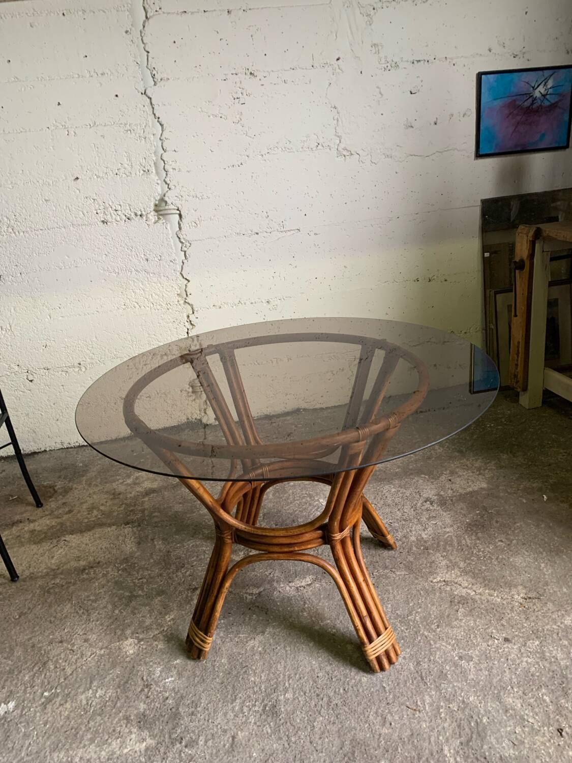 Bamboo table from the 1970s