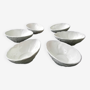 6 Coalport English porcelain avocado bowls