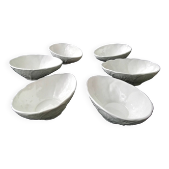 6 Coalport English porcelain avocado bowls