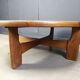 Table basse ronde en chêne danois, années 1960