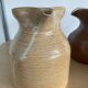Trio of vintage stoneware jug vases