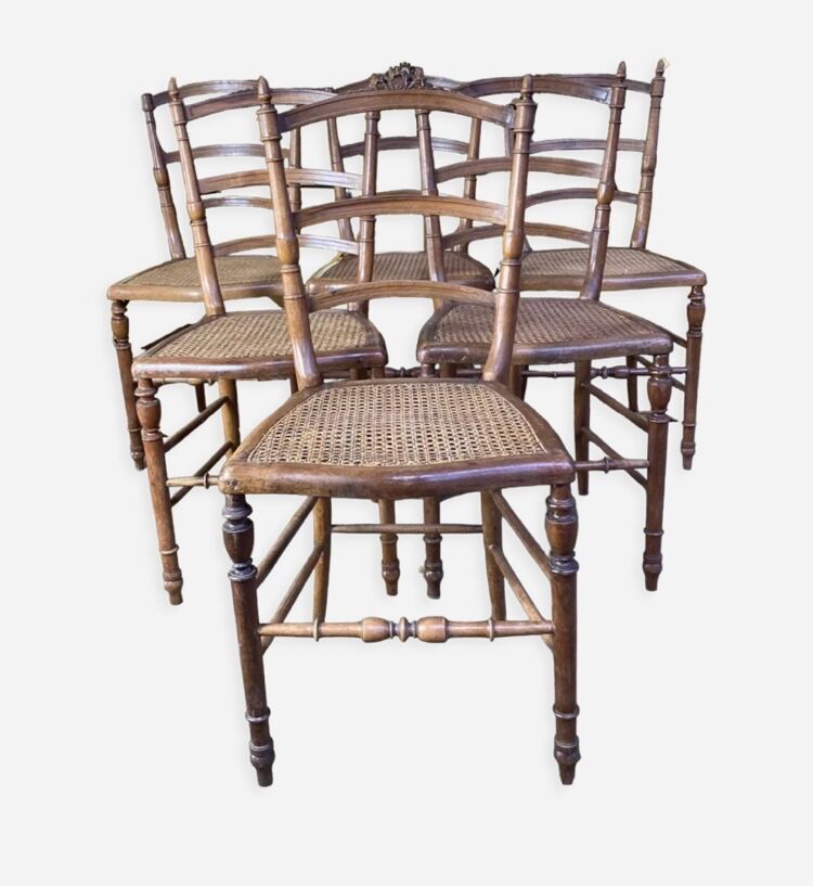 6 Art Nouveau chans chairs