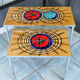 Set of 2 tables gigogne 60's ceramic fat lava