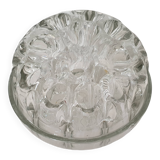 Vintage glass flower stand vase with 19 holes - Made in France