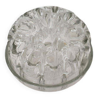 Vase Pique-fleurs vintage en verre  19 trous - Made in France