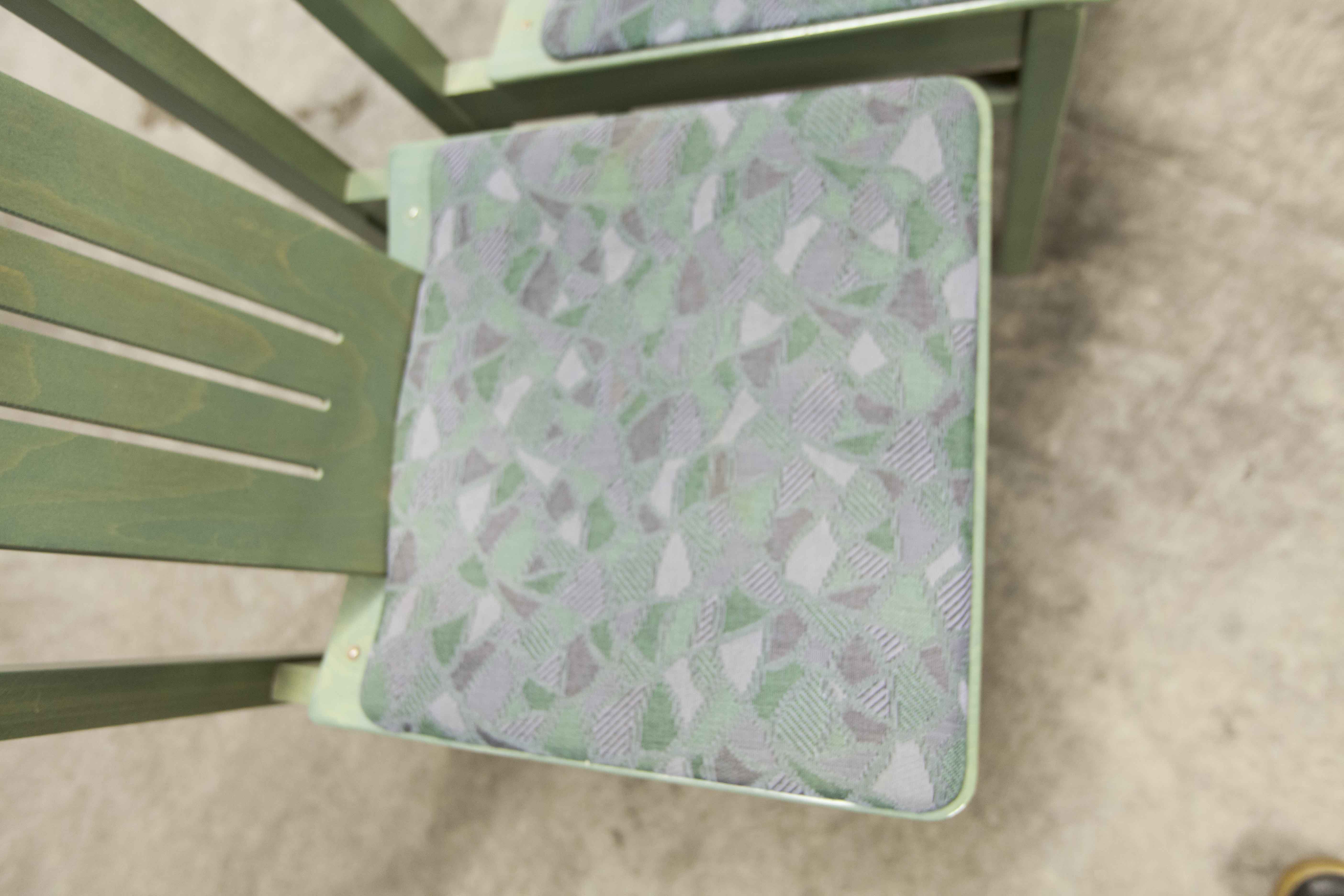 3 Baumann Argos chairs green 1990