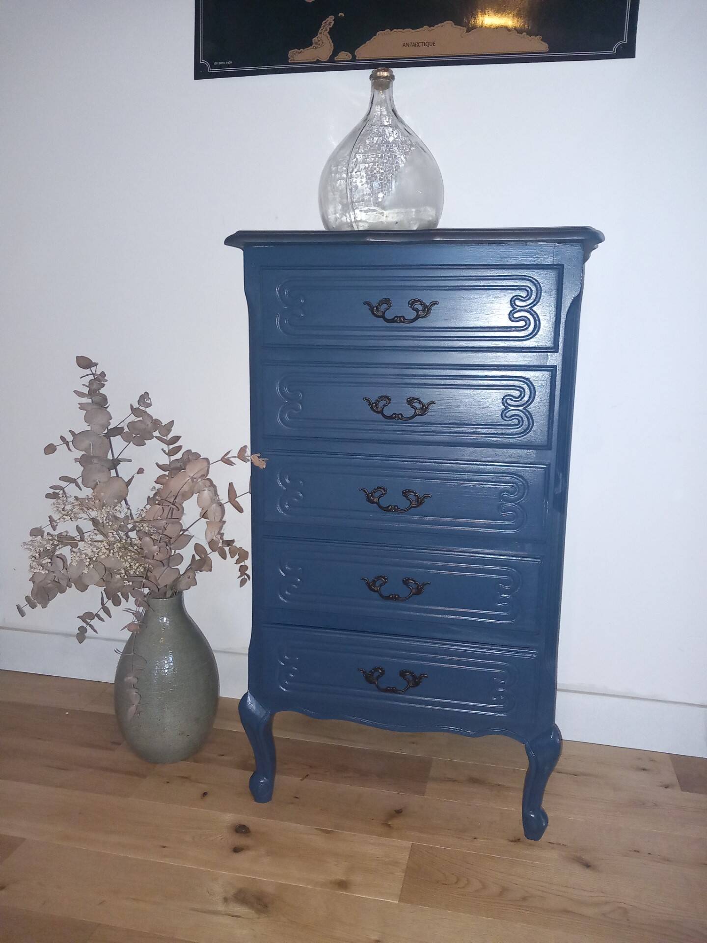 chest of drawers 5 drawers revamped