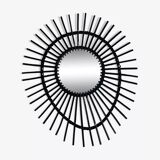 Rattan sun mirror