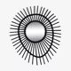 Rattan sun mirror