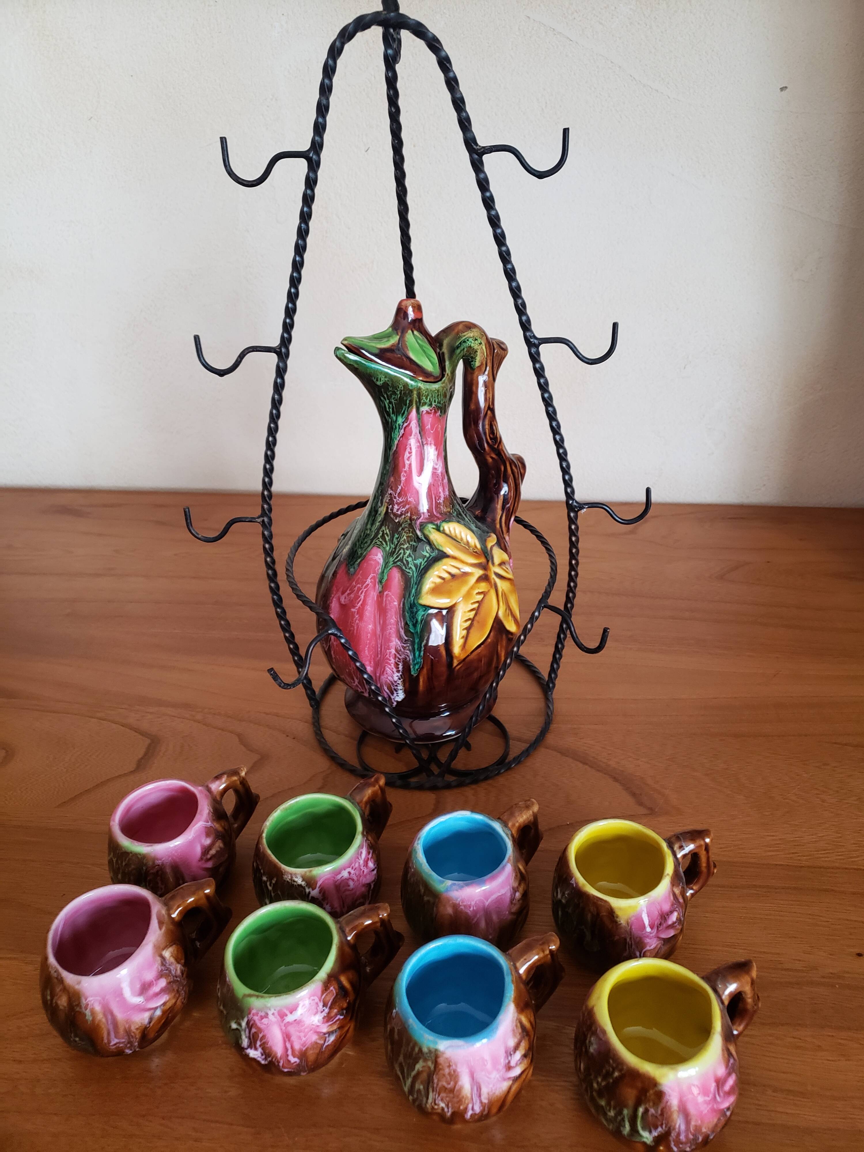 Vintage ceramic liqueur set