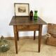 Square farmhouse table in solid oak
